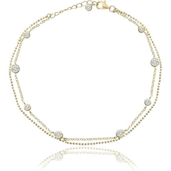 10 Inch Cubic Zirconia Bezel Set Double Layered CZ by the Yard - Picture 1 of 4